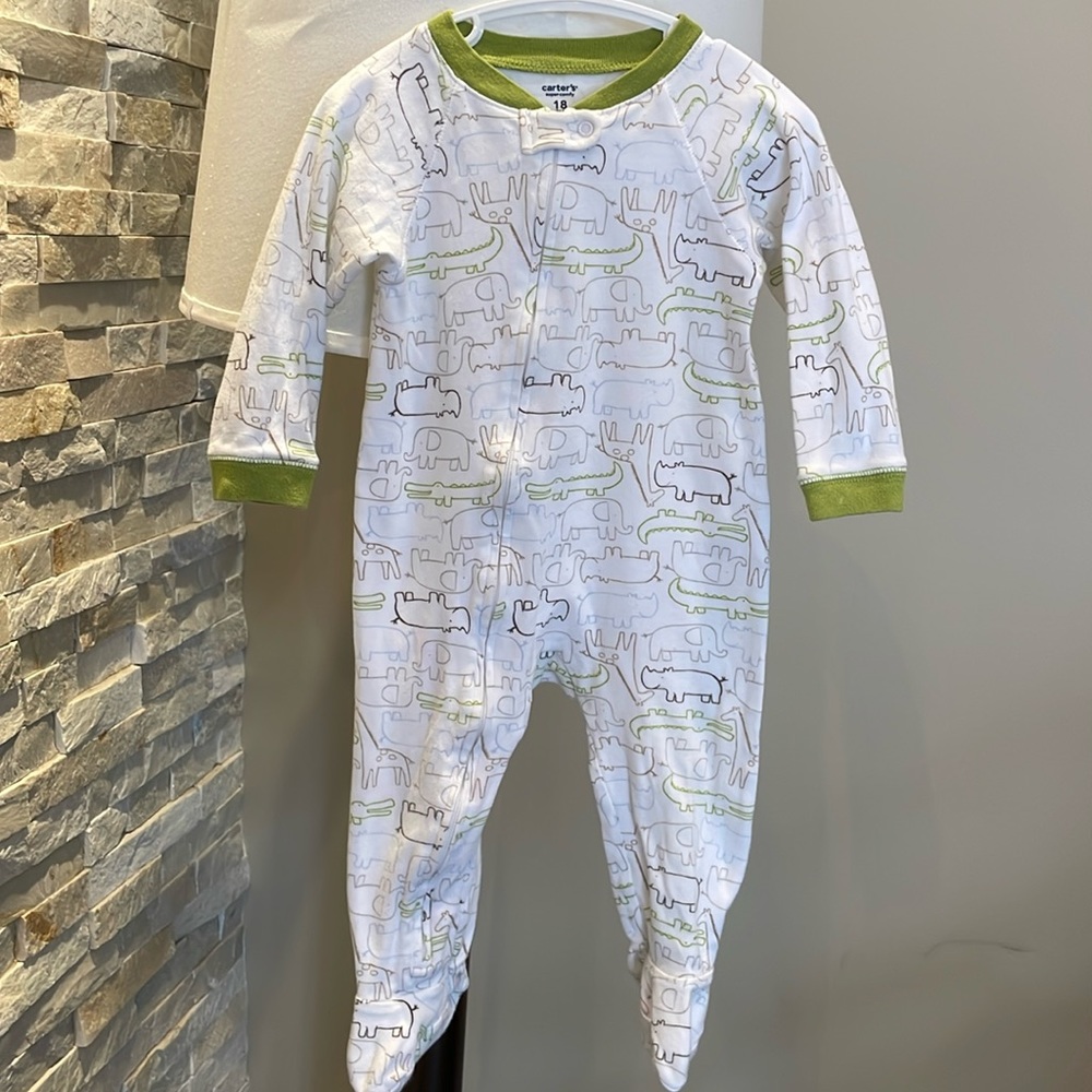 Carters Safari Animals Footed Sleeper